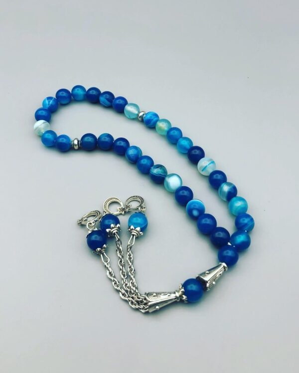 Tasbih Natural Blue Agate Stone