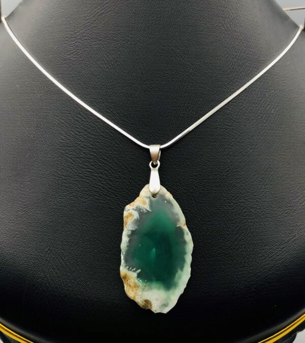 Green Agate Stone Pendant