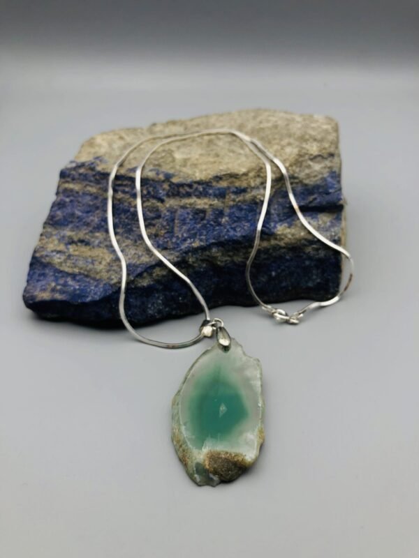 Green Agate Stone Pendant