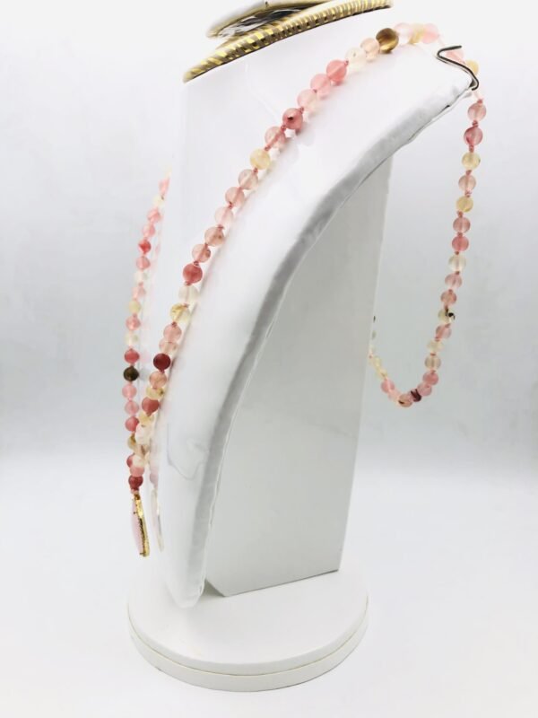 Strawberry Rose Quartz Necklace