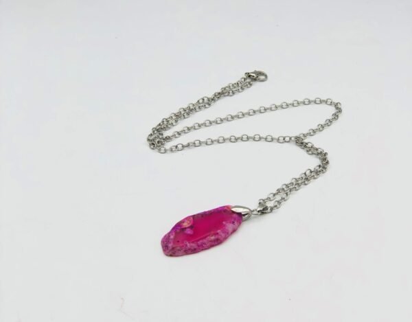 Pink Agate Stone Pendant