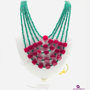 Emerald & Ruby Jade Necklace