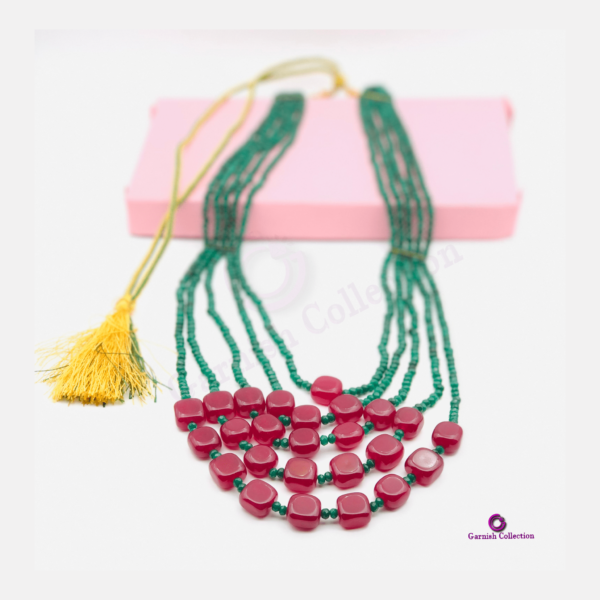 Emerald & Ruby Jade Necklace