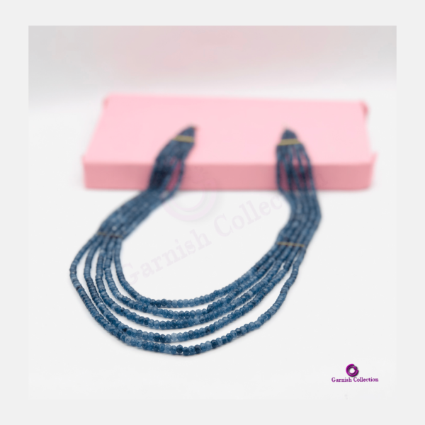 Dark Sapphire Blue Jade Necklace