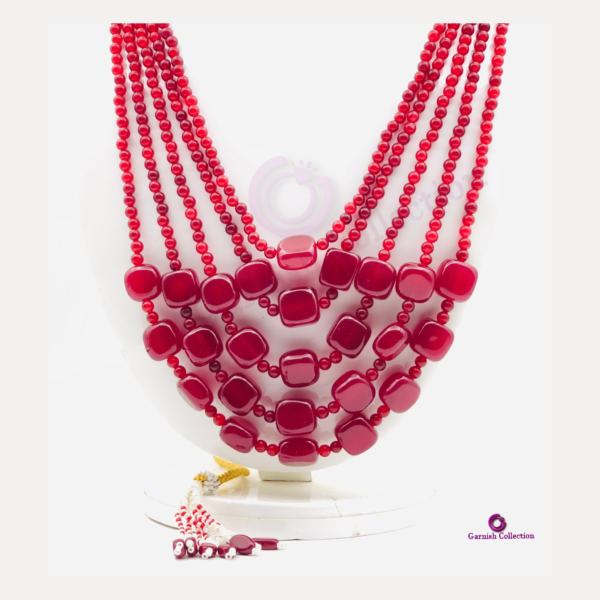 Ruby Jade Tumble Necklace