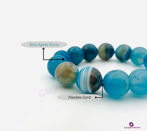 Blue Agate Stone Bracelet