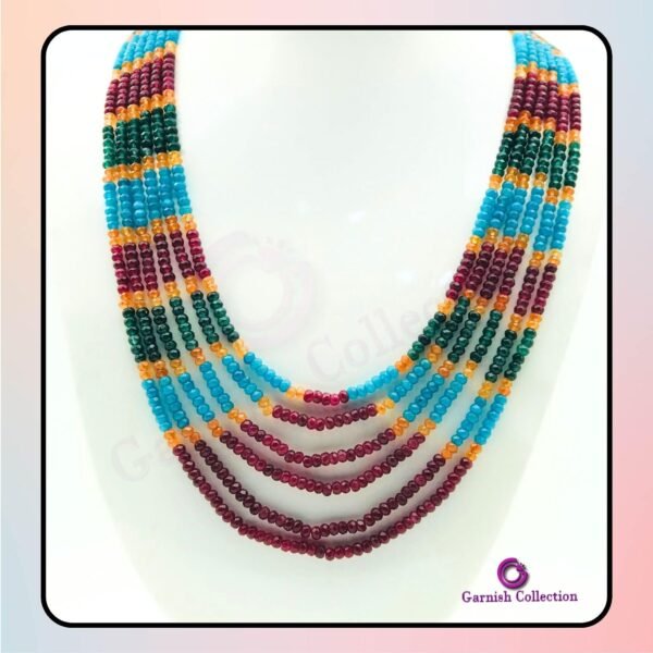 4 Multicolor Jade Necklace