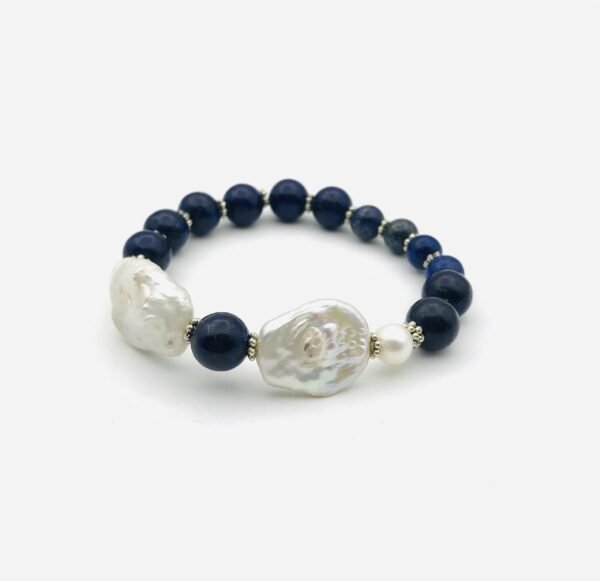 Lapis & Freshwater Pearls Bracelet