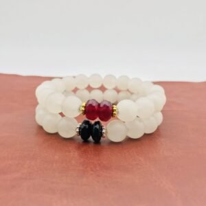 White Quartz Couple Bracelet