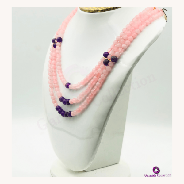 Rose Quartz & Amethyst Stone Necklace