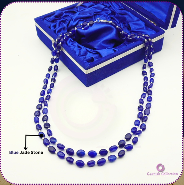 Blue Jade & Pearl Necklace