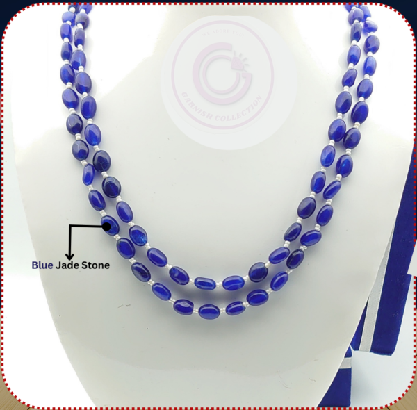 Blue Jade & Pearl Necklace