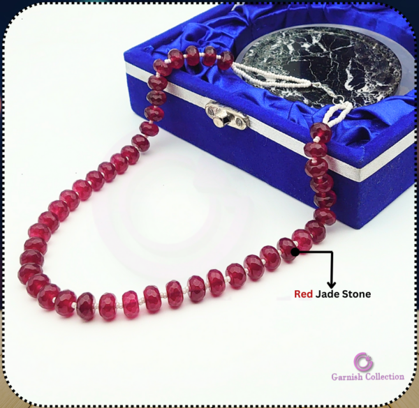 Red Jade 1-String Necklace