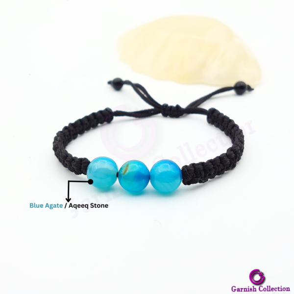 Stylish Blue Agate Bracelet